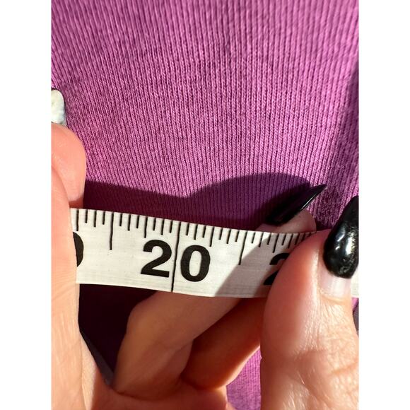 Y2K Vintage Top Womens Large Purple Cross Graphic Cyber Grunge Goth USA - Picture 7 of 7